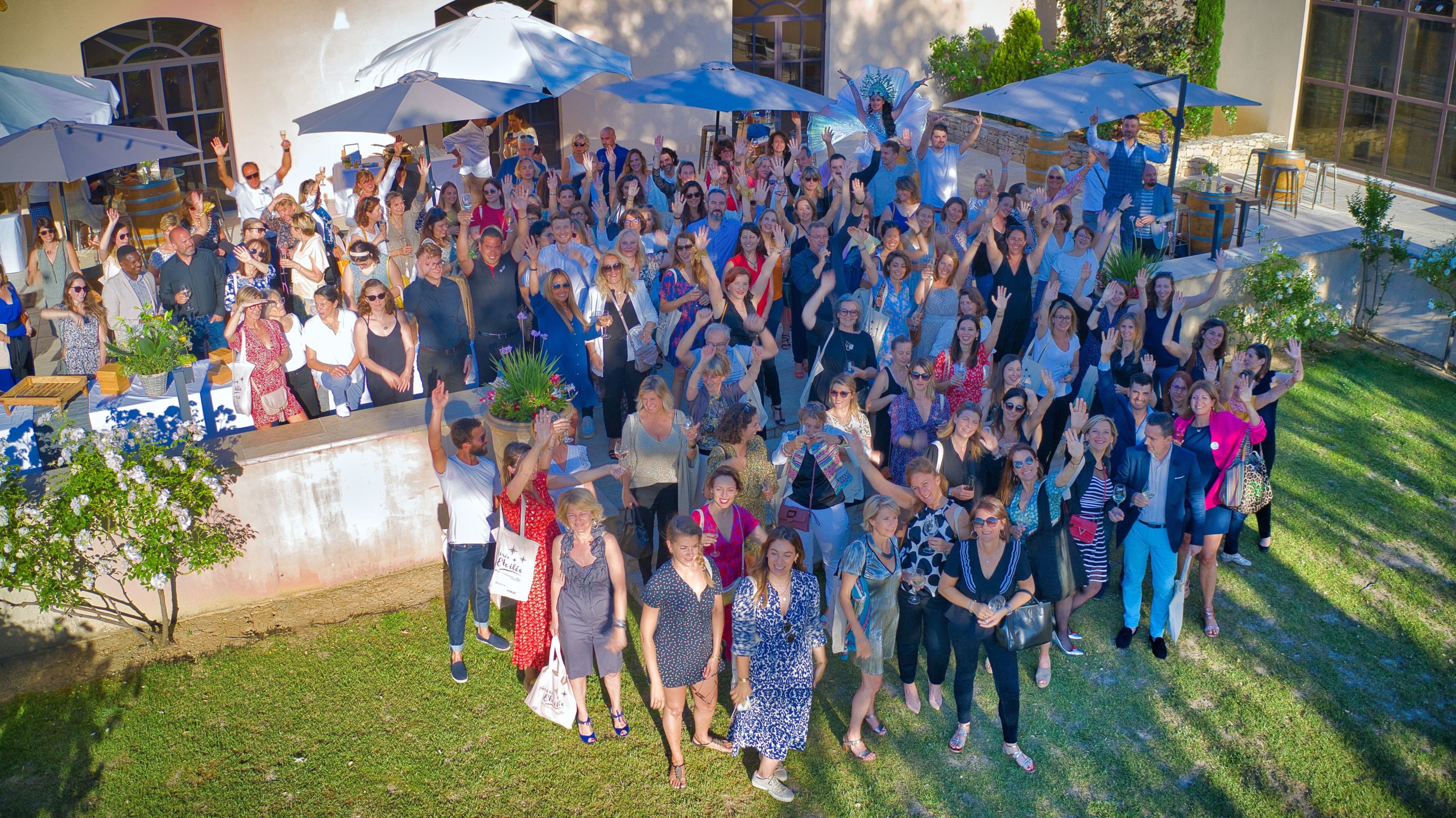 Soirée étoilée photo prise de haut drone Soirée étoilée photo prise de haut drone
